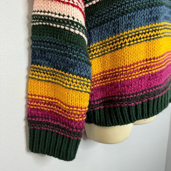 Sundance Cowl Neck Multicolor Relaxed Fit Sweater Women's S - Picture 3 of 9